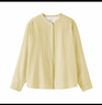 MUJI女式 木棉混雙層紗織長(cháng)袖罩衫女士襯衫襯衣內搭26年春季 淺黃色 M 曬單實(shí)拍圖