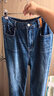 三彩2025秋季新款休閑牛仔褲中腰寬松闊腿褲長(cháng)褲通勤Z 海軍藍 M 160/68A 曬單實(shí)拍圖