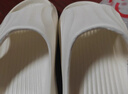 華美健步純色厚軟底涼拖防滑靜音男女浴室內外穿涼拖鞋HM615米白色40-41碼 曬單實(shí)拍圖