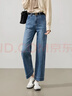 逸陽(yáng)（ESE-Y）鎮店【薯條褲】復古窄版直筒牛仔褲女26年春季新款小個(gè)子褲子 藍色 33 常規160-165 曬單實(shí)拍圖