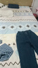 ASK JUNIOR女童褲子2026春兒童運動(dòng)復古牛仔長(cháng)褲百搭闊腿褲防蚊褲 藍色 160 曬單實(shí)拍圖