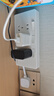 國際電工插座擴展器 一轉多帶電源線(xiàn)可移動(dòng)擴展插排 86型廚房臥室墻壁拓展插座面板/插頭/接線(xiàn)板 短線(xiàn)右插 曬單實(shí)拍圖