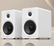 漫步者（EDIFIER）【新品上市】N500 有源桌面2.0監聽(tīng)音箱 高保真音響 藍牙V6.0 100W大功率 雙金標認證 絲綢白 曬單實(shí)拍圖