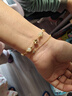 老鳳祥黃金四葉草手鏈女士款和田玉手串生日38女神節禮物送女友老婆 曬單實(shí)拍圖