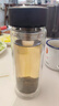 富光男女士雙層玻璃杯 高硼硅玻璃304茶隔水杯子 帶茶隔泡茶杯500ml 曬單實(shí)拍圖