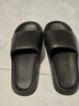 稻草人拖鞋男士居家用洗澡防滑浴室內戶(hù)外穿情侶厚底靜音女涼拖 黑42-43 曬單實(shí)拍圖