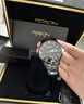 勞士頓（ROSDN）簡(jiǎn)約酷黑全自動(dòng)機械男士手表夜光日歷防水十大品牌生日禮物送老公 曬單實(shí)拍圖