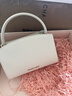 CHARLES&KEITH金屬扣帶凱莉包婚包手提單肩包包女包生日新年禮物CK2-50270880 Cream奶白色 S 曬單實(shí)拍圖