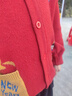 嘟嘟家寶寶拜年服兒童冬季新年毛衣男童衣服紅色女童長(cháng)袖上衣潮 紅色130 曬單實(shí)拍圖