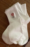 貓人5雙白色刺繡襪子女士短襪秋冬季25年新品純色棉襪運動(dòng)學(xué)生船襪 曬單實(shí)拍圖