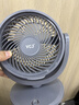 VCJ電風(fēng)扇桌面/USB小風(fēng)扇/小電扇/廚房電風(fēng)扇小型臺扇 辦公宿舍床頭車(chē)載用多功能壁掛式迷你循環(huán)扇 星空灰【插電款+三擋調節】 曬單實(shí)拍圖
