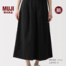 MUJI 女式 木棉混輕量斜紋裙褲 女款女裝長(cháng)款26年春季新品 BE20SA6S 黑色 S (155/62A) 曬單實(shí)拍圖