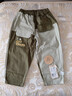 巴厘小豬兒童工裝褲男童2024新款束腳長(cháng)褲女童春秋款休閑褲秋 水綠 100 cm 曬單實(shí)拍圖