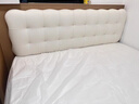 梓洛小奶泡皮革床頭軟包靠背改造奶油風(fēng)新款榻榻米無(wú)床頭靠墊靠枕定制 硅膠皮小雪球-米白色 160cm*60cm*10cm 含枕芯 【背面有魔術(shù)貼-松緊帶】 曬單實(shí)拍圖