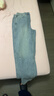 gxgjeans男裝時(shí)尚復古水洗工藝寬松牛仔長(cháng)褲25年夏新 牛仔藍 175/L 曬單實(shí)拍圖