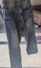 Homlean美式水洗牛仔褲男春夏高街痞帥寬松直筒闊腿長(cháng)褲子HS05復古藍XL 曬單實(shí)拍圖