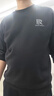 羅蒙衛衣男春秋季新款打底衫寬松圓領(lǐng)長(cháng)袖T恤衫男冬裝高端上衣服 黑色【加絨款】 XL 【150-170斤】 曬單實(shí)拍圖