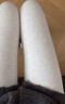 晴碧琳連褲襪女秋冬加絨加厚顯瘦外穿豎紋日系甜美打底褲襪 加絨豎紋連腳襪【燕麥白】260g 均碼 （80-130斤） 曬單實(shí)拍圖