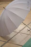 日系小清新皮手柄彎鉤直桿傘16骨大號雙人晴雨傘太陽(yáng)傘防曬遮陽(yáng) 深灰色 16骨 曬單實(shí)拍圖