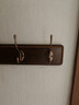 景彩壁掛衣帽架墻壁置物架掛衣架門(mén)后掛鉤墻上實(shí)木掛鉤4鉤J02胡桃色 曬單實(shí)拍圖
