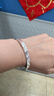 中國珠寶38婦女節禮物有鳳來(lái)儀銀手鐲女999足銀鐲子銀飾20g 曬單實(shí)拍圖