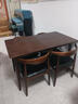 愛(ài)必居全實(shí)木餐桌家用吃飯桌子餐桌椅組合1.2米胡桃色單桌+4把牛角椅 曬單實(shí)拍圖