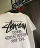 斯圖西（stussy）·斯圖西城市限定系列紐約限定字母印花圓領(lǐng)短袖T恤夏季男 白色(紐約限定) S 曬單實(shí)拍圖