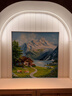 卓林《湖山牧居》美式鄉村風(fēng)景手繪油畫(huà)法式餐廳裝飾畫(huà)山水餐邊柜掛畫(huà) 森雅咖金框B 80*80 曬單實(shí)拍圖