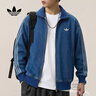 阿迪達斯（adidas）三葉草男裝2026春季新款夾克復古立領(lǐng)運動(dòng)服三條紋寬松仿牛仔外套 KD1517 M 曬單實(shí)拍圖