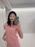 嘉綢日系ins風(fēng)甜美睡衣女2026夏季薄款純棉V領(lǐng)開(kāi)衫短袖短褲家居服套裝 346豆沙碎花# M 碼建議80-100斤 曬單實(shí)拍圖