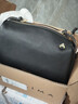 萬(wàn)里馬新款togo牛皮通勤手提包hobo枕頭包單肩斜挎通勤女包生日禮物 黑色 大號 曬單實(shí)拍圖