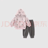 巴厘小豬女童衛衣套裝春秋連帽分體兩件套女寶寶超萌可愛(ài)休閑秋裝兒童衣服 蘑菇精靈 90 曬單實(shí)拍圖