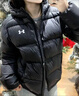 安德瑪（Under Armour）童裝羽絨服兒童常規羽絨服中性大童冬季防寒保暖羽絨服254311842 黑色 170 曬單實(shí)拍圖