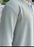 名創(chuàng  )優(yōu)品假兩件V領(lǐng)打底衫男春季華夫格正肩長(cháng)袖t恤潮流男士體恤Z 棕綠 XL 曬單實(shí)拍圖