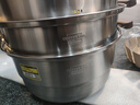 炊大皇316L不銹鋼三層蒸鍋家用復合底湯鍋蒸饅頭包子可視高拱蓋34cm 曬單實(shí)拍圖