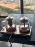 益茶福全自動(dòng)上水電熱水壺底部上水嵌入式茶臺燒水壺飲水燒水一體機玻璃煮茶壺抽水保溫泡茶壺蒸汽噴淋式 1L 金色雙上水三件套 曬單實(shí)拍圖