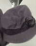 紅蜻蜓女士中老年人帽子冬季老人帽毛線(xiàn)媽媽帽冬天奶奶婆婆老太太針織帽 兔毛混紡[帽子+圍巾]W2415香芋紫 曬單實(shí)拍圖