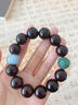 靈木閣天然印度小葉紫檀手串男士爆滿(mǎn)金星高油密和田玉貔貅文玩佛珠手鏈 【高密老料和田玉貔貅款】12mm-印度小葉紫檀手串 曬單實(shí)拍圖