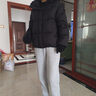 坦博爾羽絨服女短款連帽秋冬保暖外套厚25年新款5530362D 黑色160 曬單實(shí)拍圖