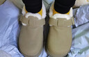 南木熊勃肯鞋女冬季加絨保暖厚底增高新款一腳蹬雪地靴防寒毛毛棉鞋 卡其色 36 曬單實(shí)拍圖