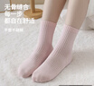 親相見(jiàn)兒童襪子女童100%棉中筒襪四季新款7A抗菌無(wú)骨舒適純色女寶高筒襪 曬單實(shí)拍圖