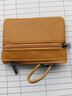 JLFGPJ復古真皮迷你零錢(qián)包男女純色頭層牛皮拉鏈小卡包鑰匙包簡(jiǎn)約硬幣包 棕黃色 曬單實(shí)拍圖