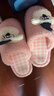 名創(chuàng  )優(yōu)品（MINISO）棉拖鞋情侶室內家居毛絨保暖包頭男女款秋冬季 石英粉 38-39 曬單實(shí)拍圖