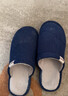回力棉拖鞋男女士加絨秋冬季室內防臭滑保暖棉拖鞋HL0006藍色42-43碼 曬單實(shí)拍圖