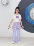 NICKYBABY女童夏季套裝2026年新款兒童街舞演出服女大童夏日穿搭多巴胺夏裝 15290紫色 120 cm 曬單實(shí)拍圖