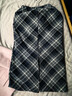 浪莎毛呢格子半身裙女冬季2025新款高腰顯瘦a字包臀裙中長(cháng)款復古裙子 曬單實(shí)拍圖
