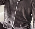 浪莎男士睡衣男冬季法蘭絨加絨加厚可外穿家居服兩件套保暖套裝 曬單實(shí)拍圖