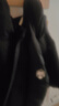 森馬（Semir）羽絨服男防雨防風(fēng)三防外套情侶工裝冬中長(cháng)款 黑色（白鴨絨）90001 M 曬單實(shí)拍圖