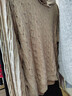 優(yōu)衣庫女裝可機洗紐花針織連帽套頭衫478871 33 卡其色 L /160/88 曬單實(shí)拍圖