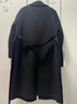 百圖betu女裝冬季新款毛呢外套翻領(lǐng)雙面呢100%綿羊毛大衣2411T25 黑色 M 曬單實(shí)拍圖
